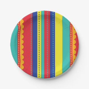 Hot Air Balloon Colourful Birthday Party Paper Plate