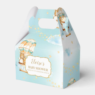 Hot Air Balloon Cute Animals Baby Shower Boy Favour Box