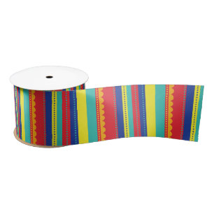 Hot Air Balloon Cute Colourful 1st Birthday Party Satin Ribbon