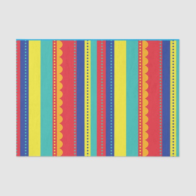 Hot Air Balloon Cute Colourful 1st Birthday Party Tissue Paper (Front)