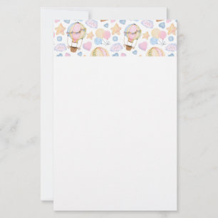 Hot Air Balloon Cute Watercolor Border