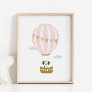 Hot Air Balloon Dalmatian Nursery & Kids Poster