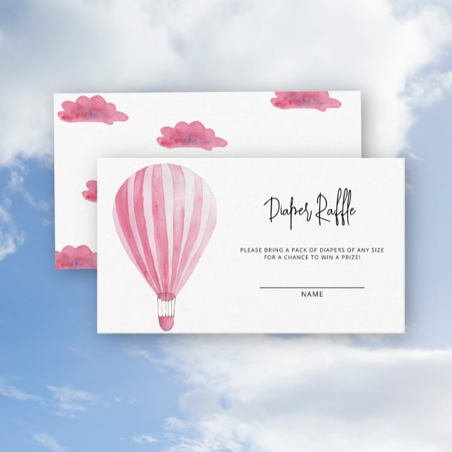 Hot air balloon - diaper raffle enclosure card (Creator Uploaded)