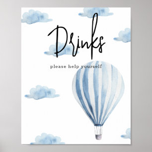 Hot air balloon - Drinks Poster