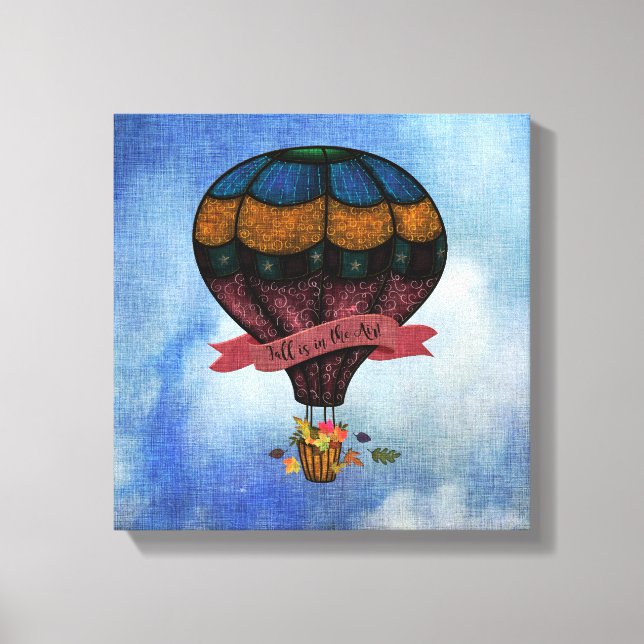 Hot Air Balloon | Fall is in the Air Canvas Print (Front)