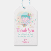 Hot Air Balloon Favour Tags / Thank You Tags