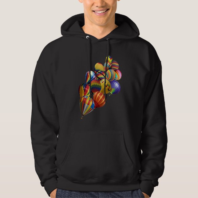 Hot Air Balloon Festival  Flying Aviation Basket F Hoodie (Front)