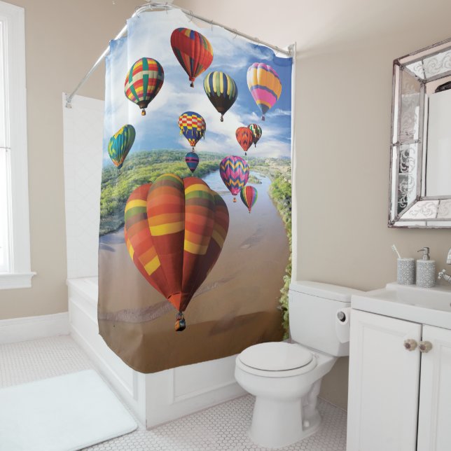 Hot Air Balloon Festival Shower Curtain  (In Situ)