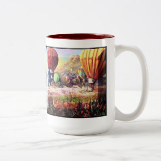 “Hot Air Balloon Fiesta” Two-Tone Coffee Mug