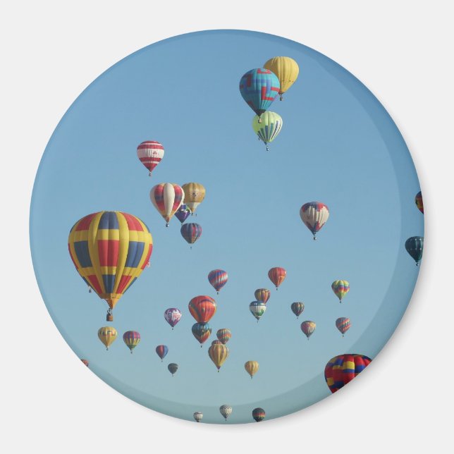 Hot Air Balloon Filled Sky Magnet (Front)