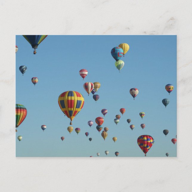Hot Air Balloon Filled Sky Postcard (Front)