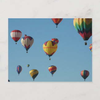 Hot Air Balloon Filled Sky Postcard