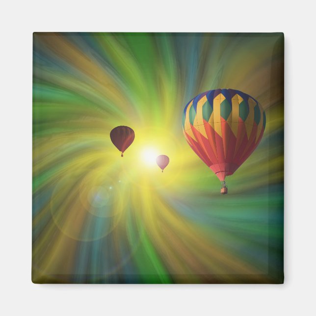Hot-Air Balloon Flying in Vortex Magnet (Front)