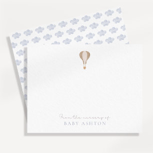 Hot Air Balloon , from the nursery of, boy thank Invitation