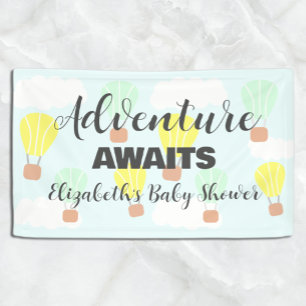 Hot Air Balloon Gender Neutral Baby Shower Banner