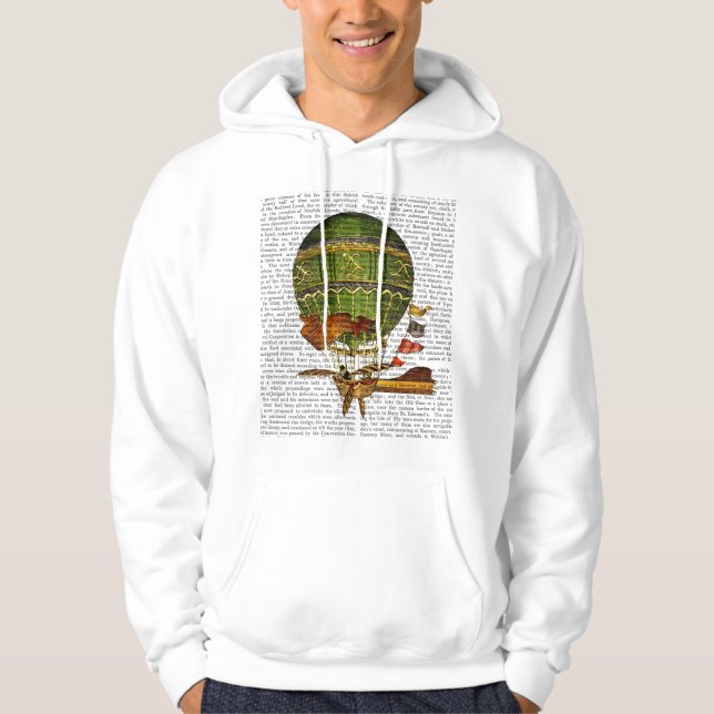 Hot Air Balloon Green Hoodie (Front)