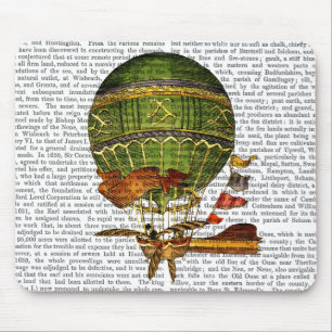 Hot Air Balloon Green Mouse Mat