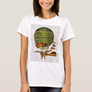 Hot Air Balloon Green T-Shirt