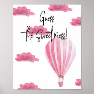Hot air balloon - Guess the sweet mess Poster