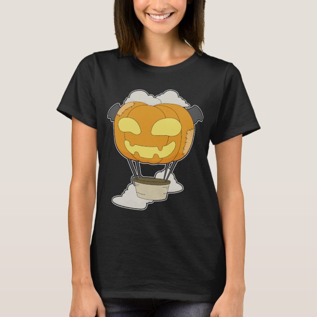 Hot air balloon Halloween Pumpkin T-Shirt (Front)