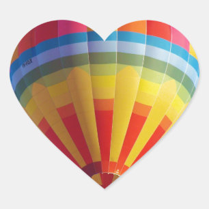 Hot Air Balloon Heart Sticker