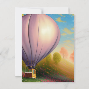 Hot Air Balloon Holiday Card