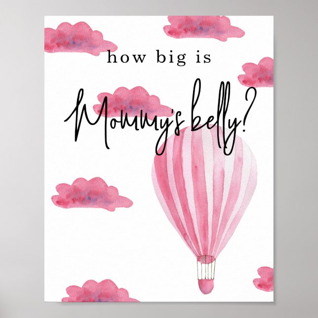 Hot air balloon - How big is Mummy's belly Poster (Front)