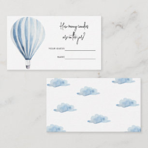 Hot air balloon, How many candies baby shower game Enclosure Card