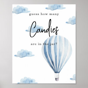 Hot air balloon - How many candies Poster