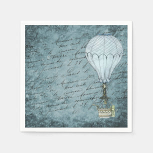 Hot Air Balloon Illustration Napkin