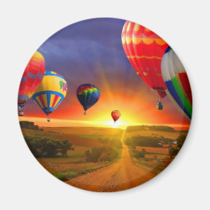 hot air balloon image magnet