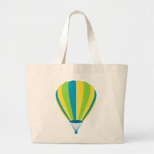 hot air balloon large tote bag