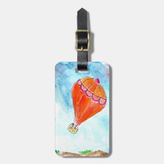 Hot Air Balloon Luggage Tag (Front Vertical)