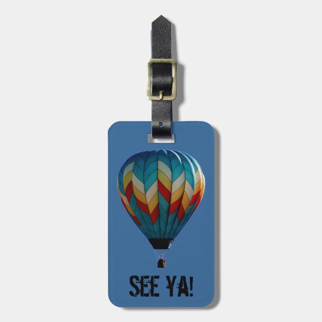 Hot air balloon luggage tag (Front Vertical)