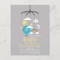 Hot Air Balloon Mobile Boy Modern Baby Shower