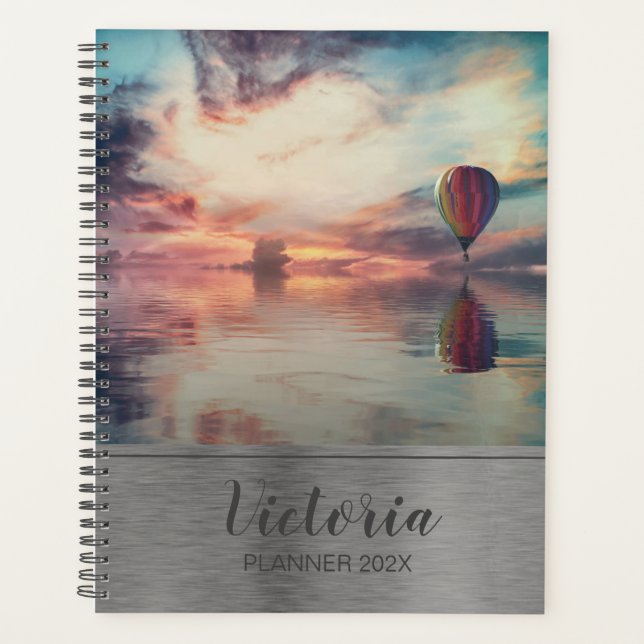 Hot Air Balloon Monogram Planner (Front)