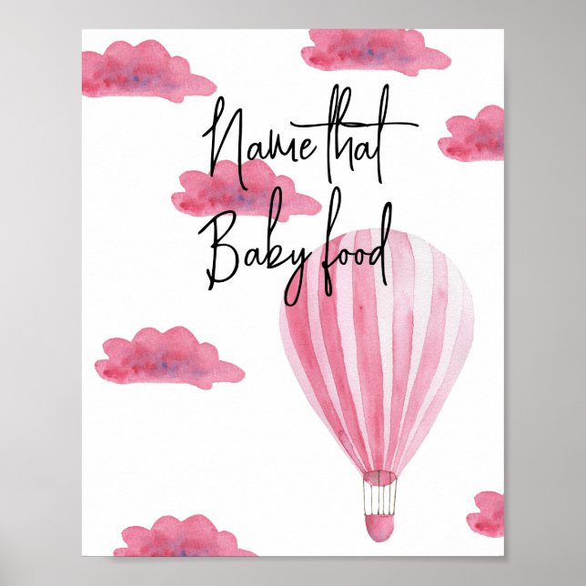 Hot air balloon - Name that baby food Poster (Front)