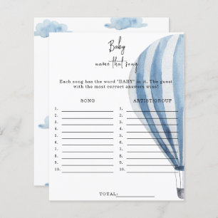 Hot air balloon - Name that song baby shower game