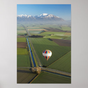 Hot-air Balloon, near Methven, Canterbury Poster