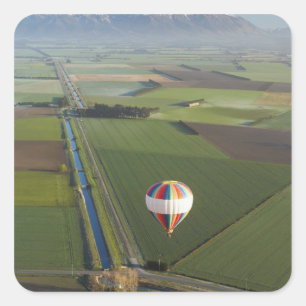 Hot-air Balloon, near Methven, Canterbury Square Sticker