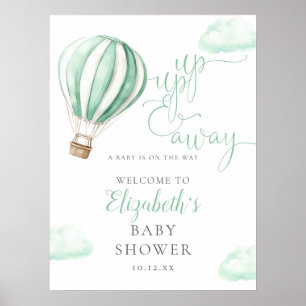 Hot Air Balloon Neutral Baby Shower Welcome Sign