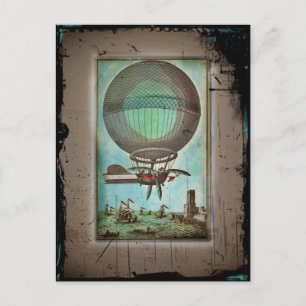 Hot Air Balloon Over the Harbour Postcard