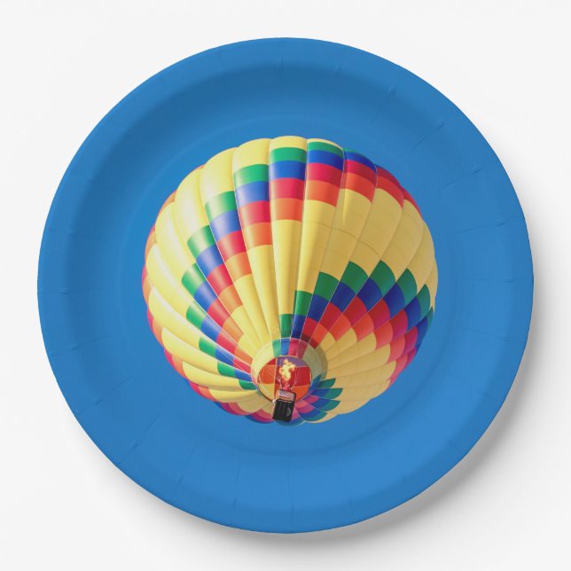 Hot Air Balloon Paper Plate (Front)