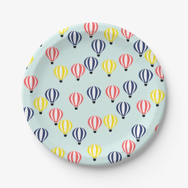 Hot Air Balloon Paper Plates (Front)