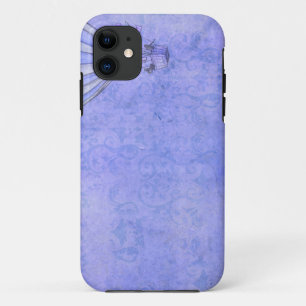 Hot Air Balloon Paper Texture - Blue iPhone 11 Case