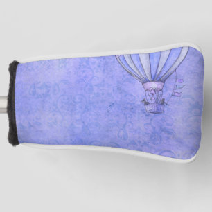 Hot Air Balloon Paper Texture - Blue Golf Head Cover