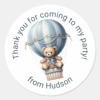 Hot Air Balloon Party Classic Round Sticker