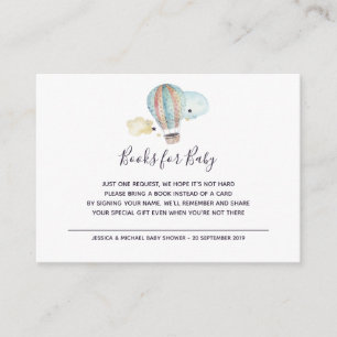Hot Air Balloon Party in Books for Baby Enclosure Card