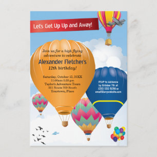 Hot Air Balloon Party Invitation