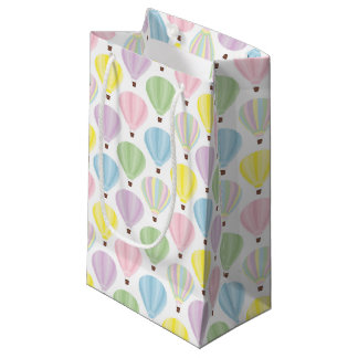 Hot Air Balloon Pastel Pattern Small Gift Bag